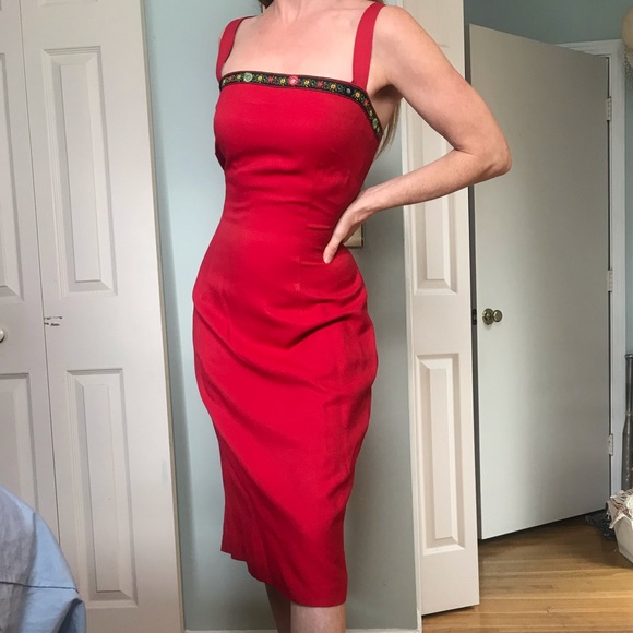 Vintage Dresses & Skirts - Vintage sexy boho red dress and bolero